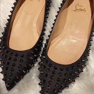 Christian louboutin denim flats (40)